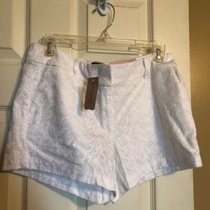 Ann Taylor White Eyelet Shorts